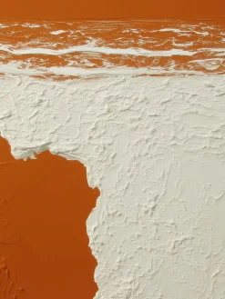 Handgemaltes Gemälde 'Orange Küstenrelief' | Echtheitszertifikat inklusive