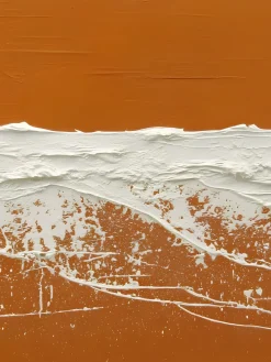 Handgemaltes Gemälde 'Orange Reliefhorizont' | Echtheitszertifikat inklusive