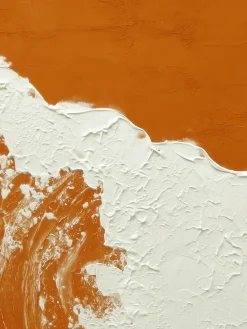 Handgemaltes Gemälde 'Orange Welle im Hochformat' | Echtheitszertifikat inklusive
