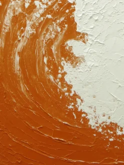 Handgemaltes Gemälde 'Orange Welle im Hochformat' | Echtheitszertifikat inklusive