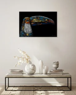 Handgemaltes Gemälde 'Ornamental Toucan' 90x60cm | inkl. Echtheitszertifikat