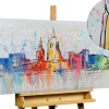 Handgemaltes Gemälde 'Oslo Skyline Silhouette' 120x60cm | inkl. Echtheitszertifikat