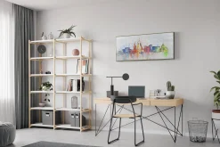 Handgemaltes Gemälde 'Oslo Skyline Silhouette' 120x60cm | inkl. Echtheitszertifikat