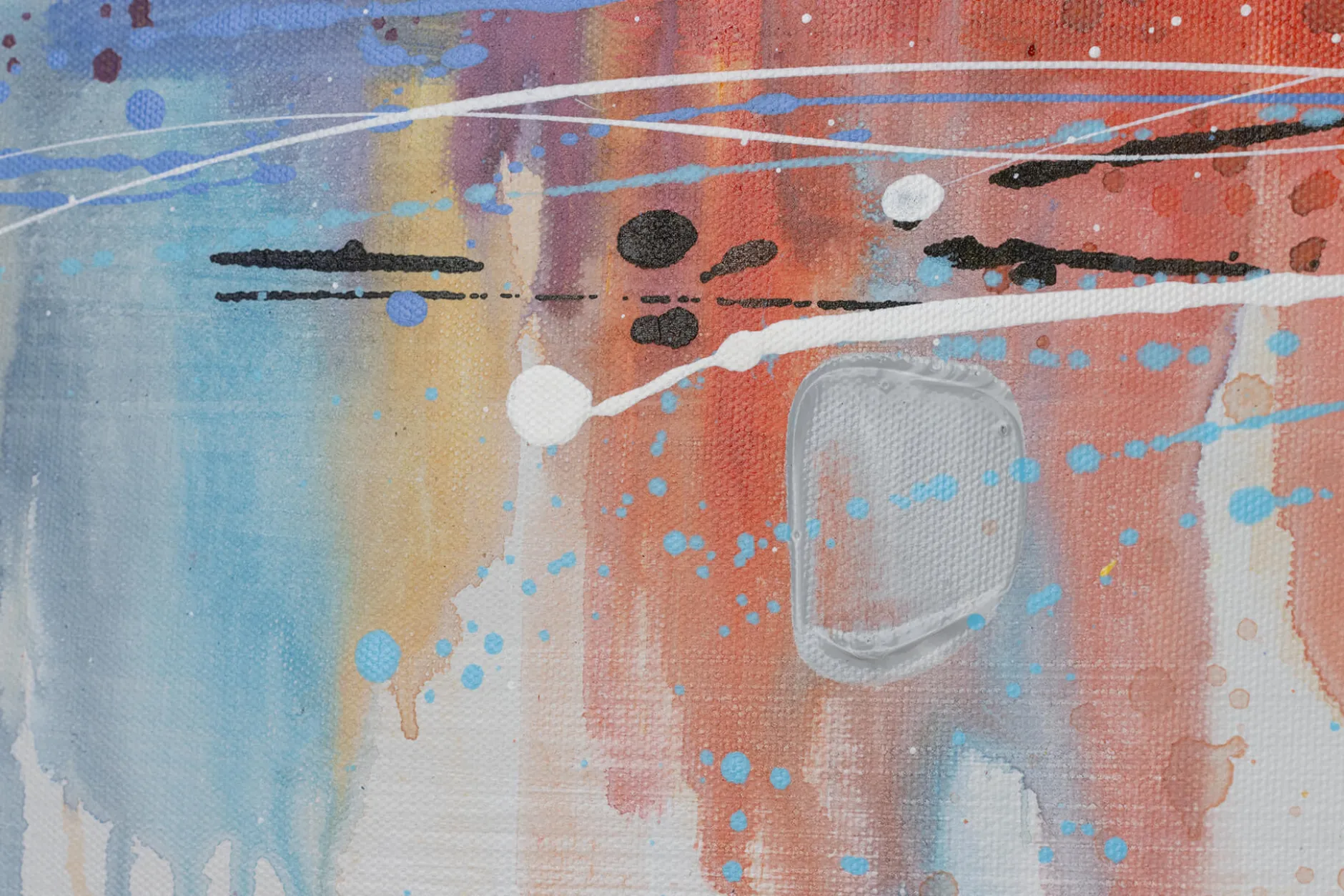 Handgemaltes Gemälde 'Oslo Skyline Silhouette' 120x60cm | inkl. Echtheitszertifikat