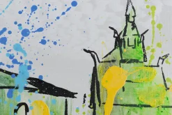 Handgemaltes Gemälde 'Oslo Skyline Silhouette' 120x60cm | inkl. Echtheitszertifikat