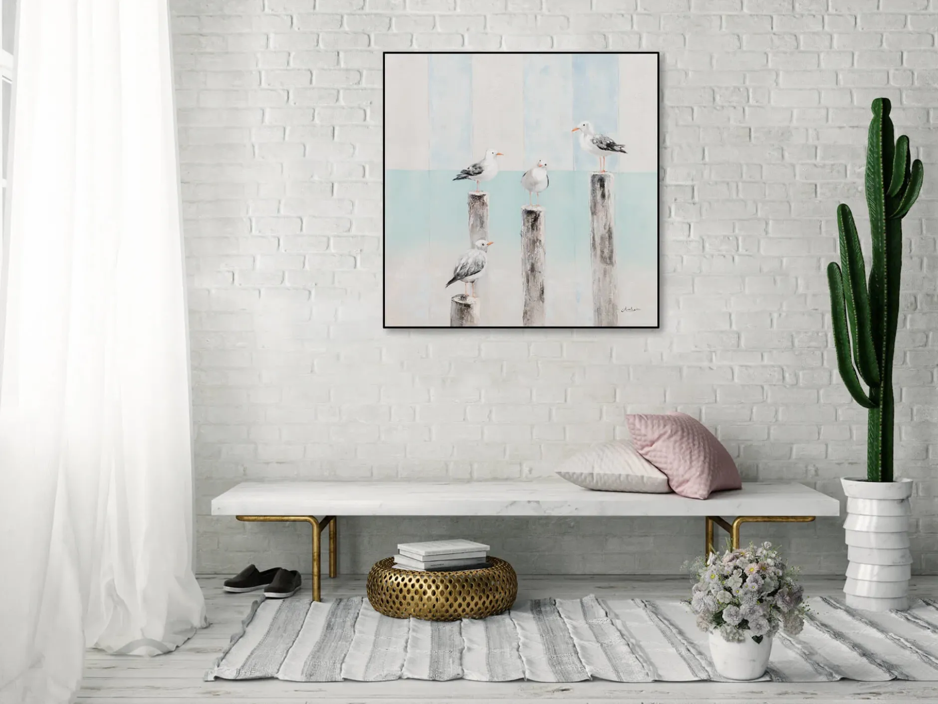 Handgemaltes Gemälde 'Ostseesehnsucht' 80x80cm | inkl. Echtheitszertifikat