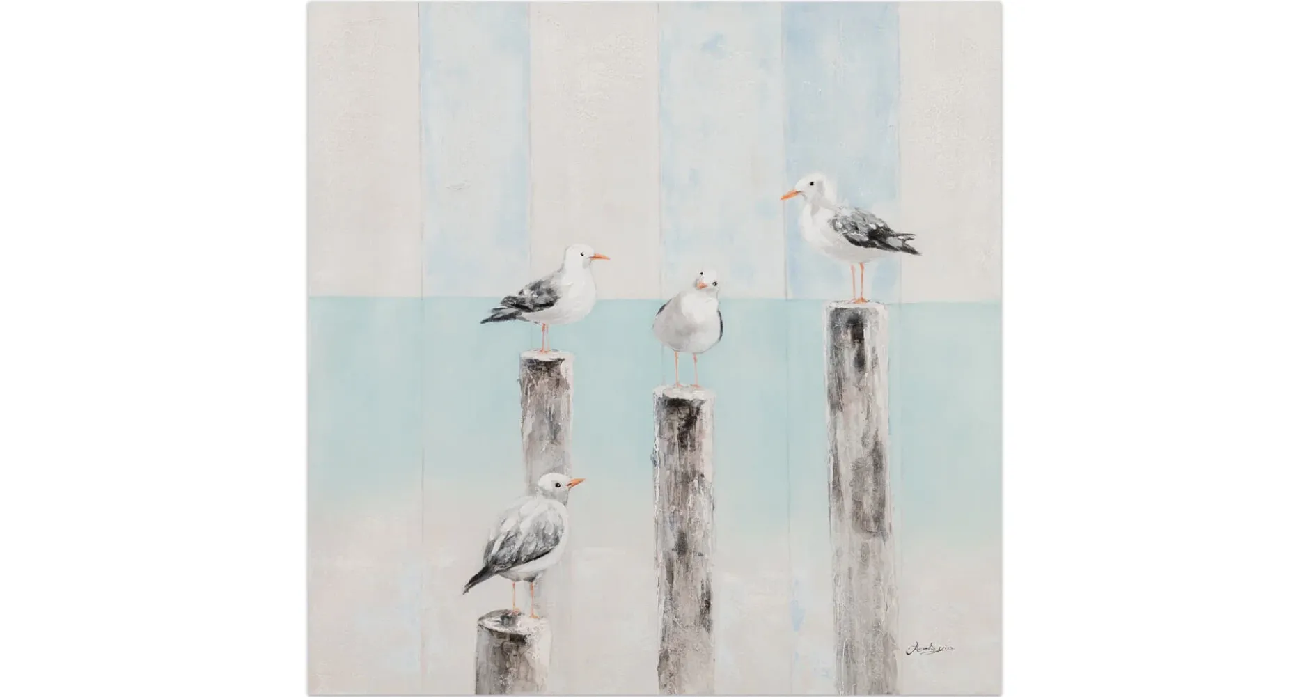 Handgemaltes Gemälde 'Ostseesehnsucht' 80x80cm | inkl. Echtheitszertifikat