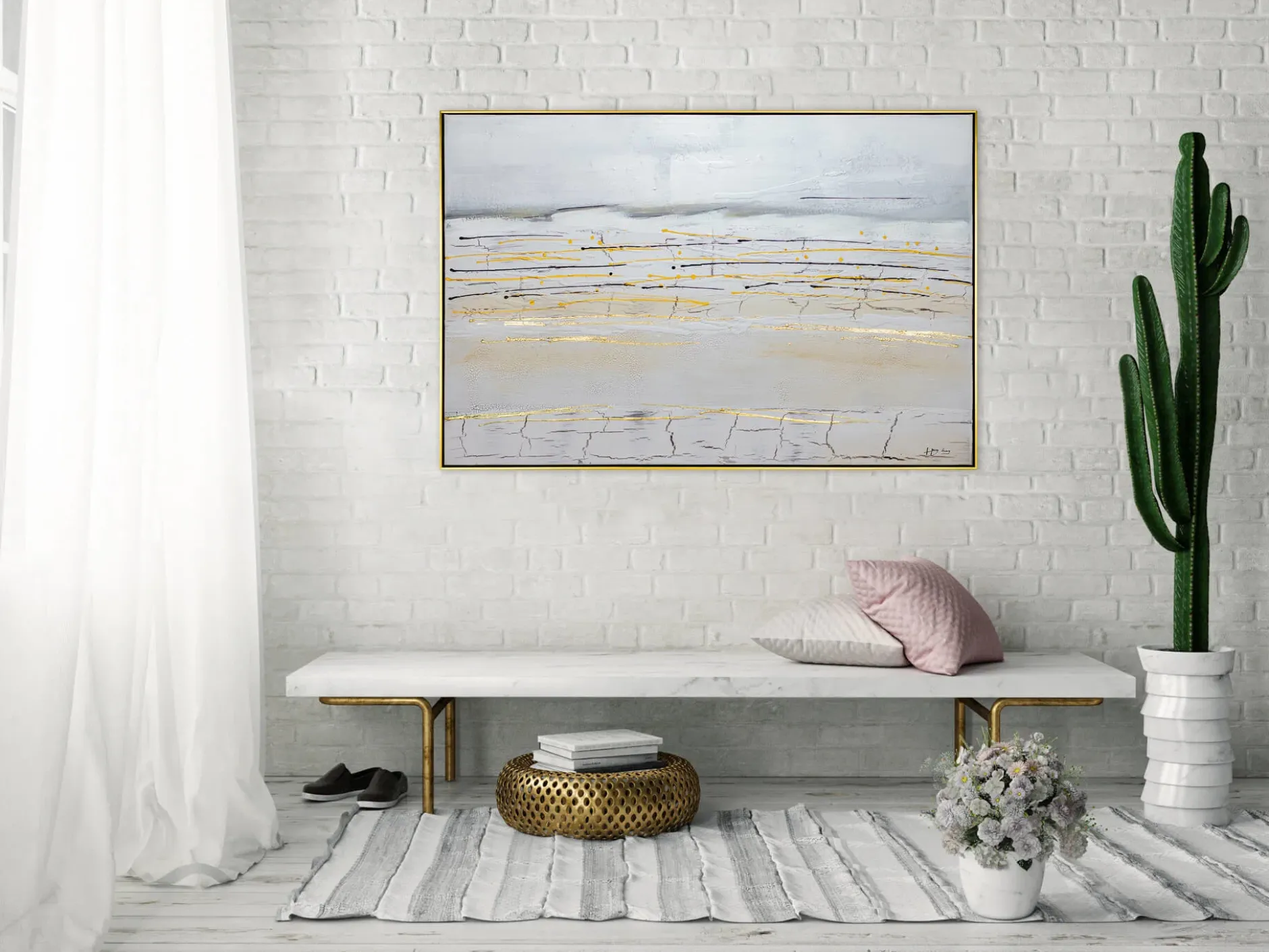 Handgemaltes Gemälde 'Ozean der Sehnsucht' 122,5x82,5cm | inkl. Echtheitszertifikat