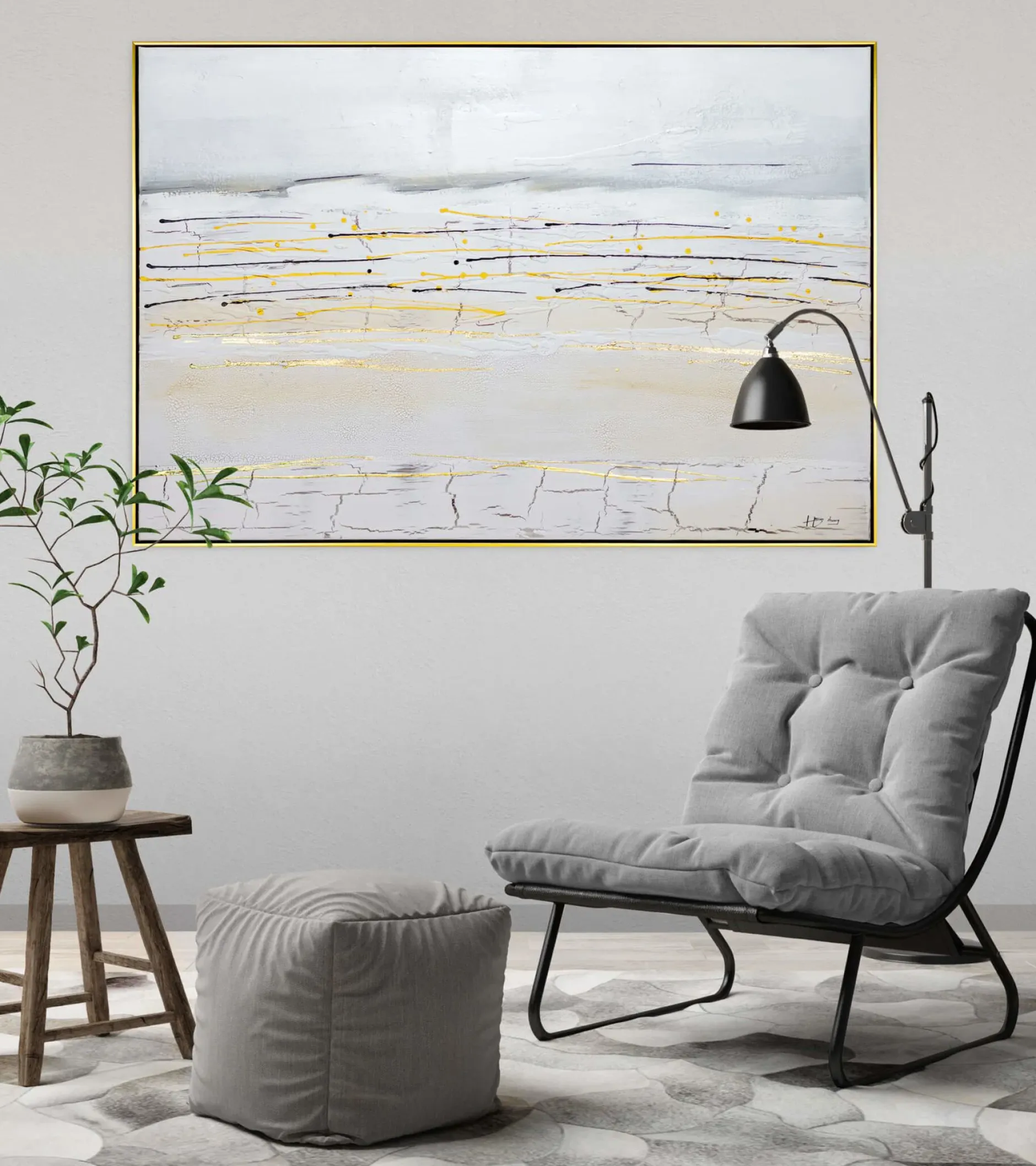 Handgemaltes Gemälde 'Ozean der Sehnsucht' 122,5x82,5cm | inkl. Echtheitszertifikat
