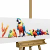 Handgemaltes Gemälde 'Paradiesvögel' 150x30cm | inkl. Echtheitszertifikat