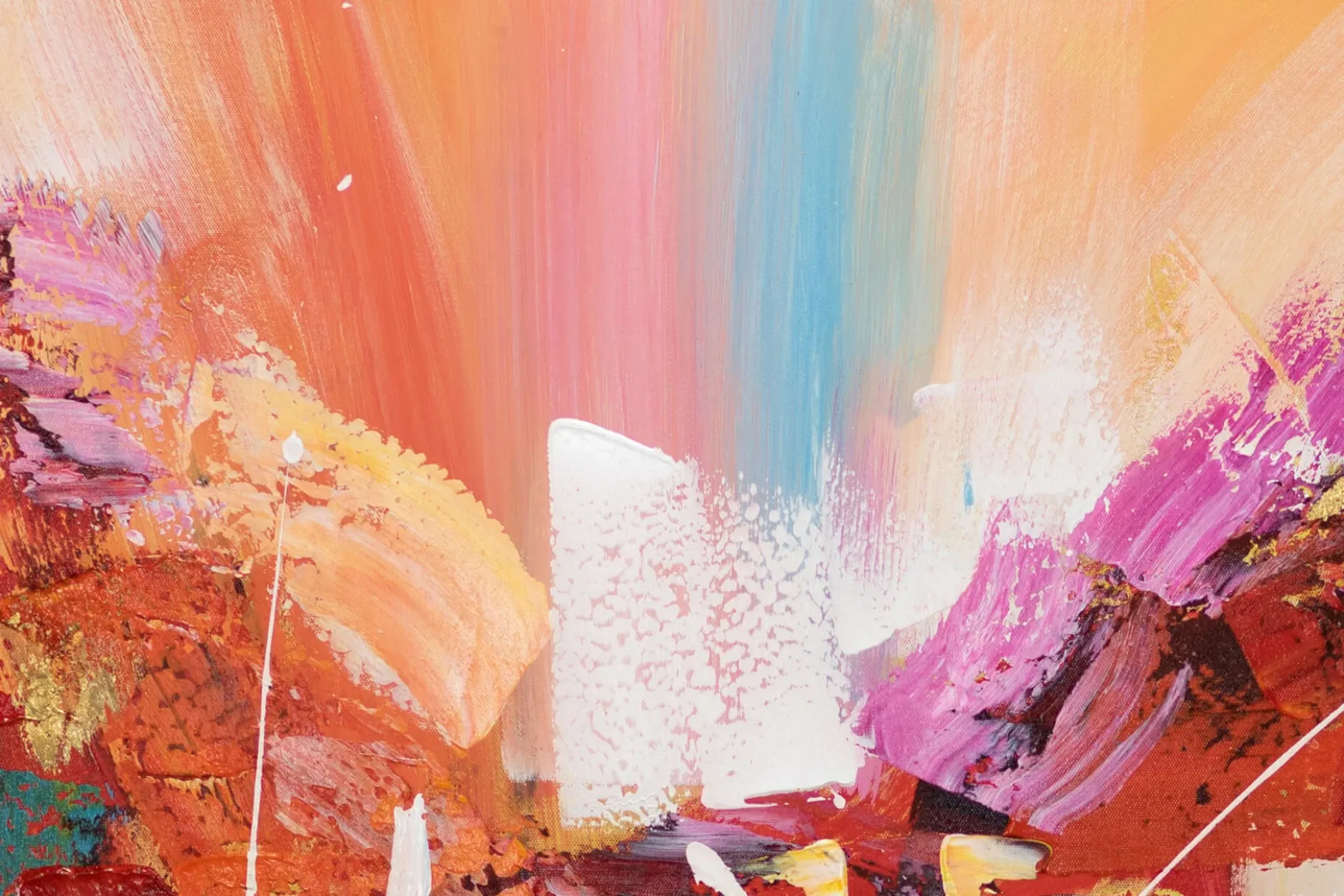 Handgemaltes Gemälde 'Paradiesische Welt' 80x80cm | inkl. Echtheitszertifikat