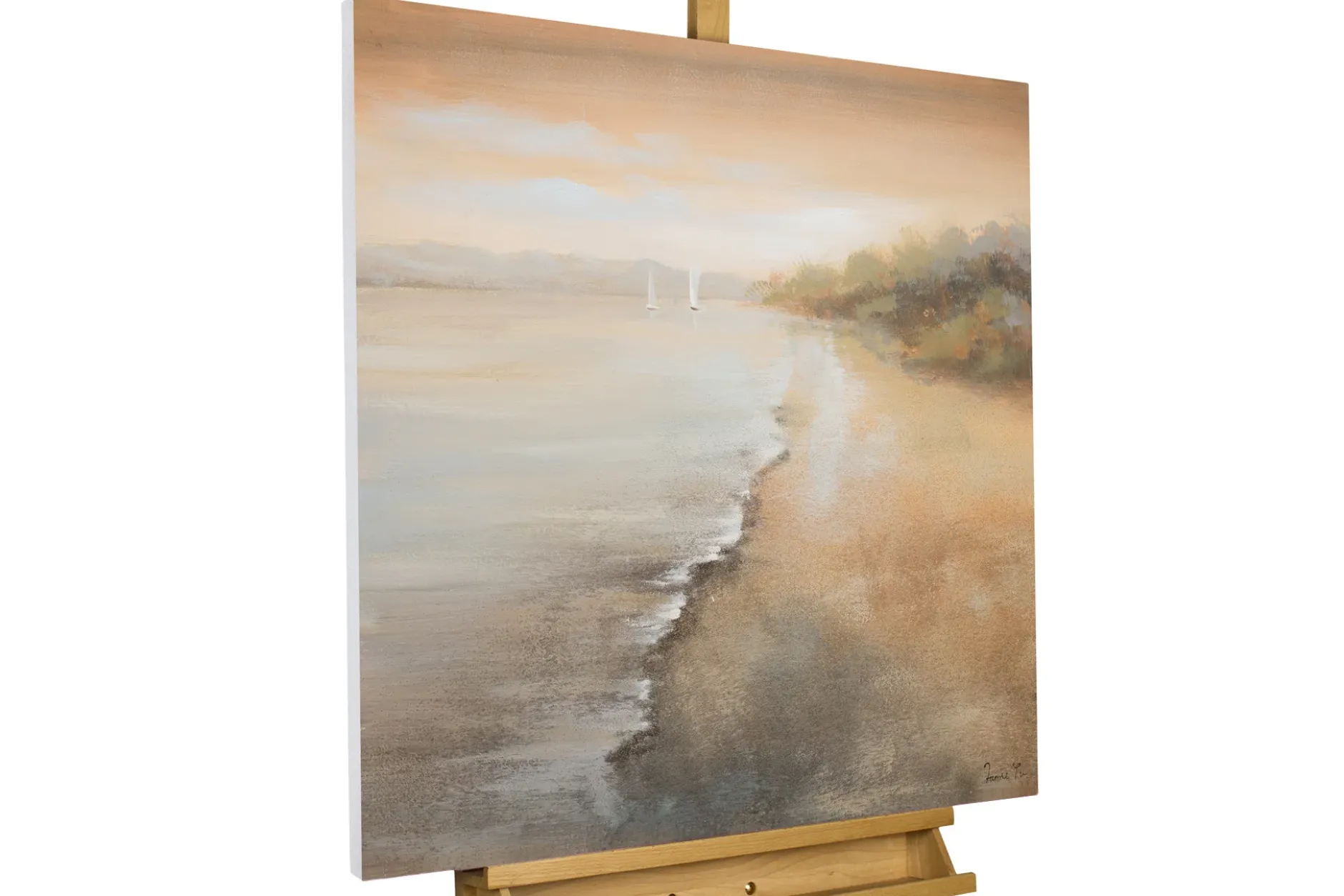 Handgemaltes Gemälde 'Paradise in front of us' 80x80cm | inkl. Echtheitszertifikat
