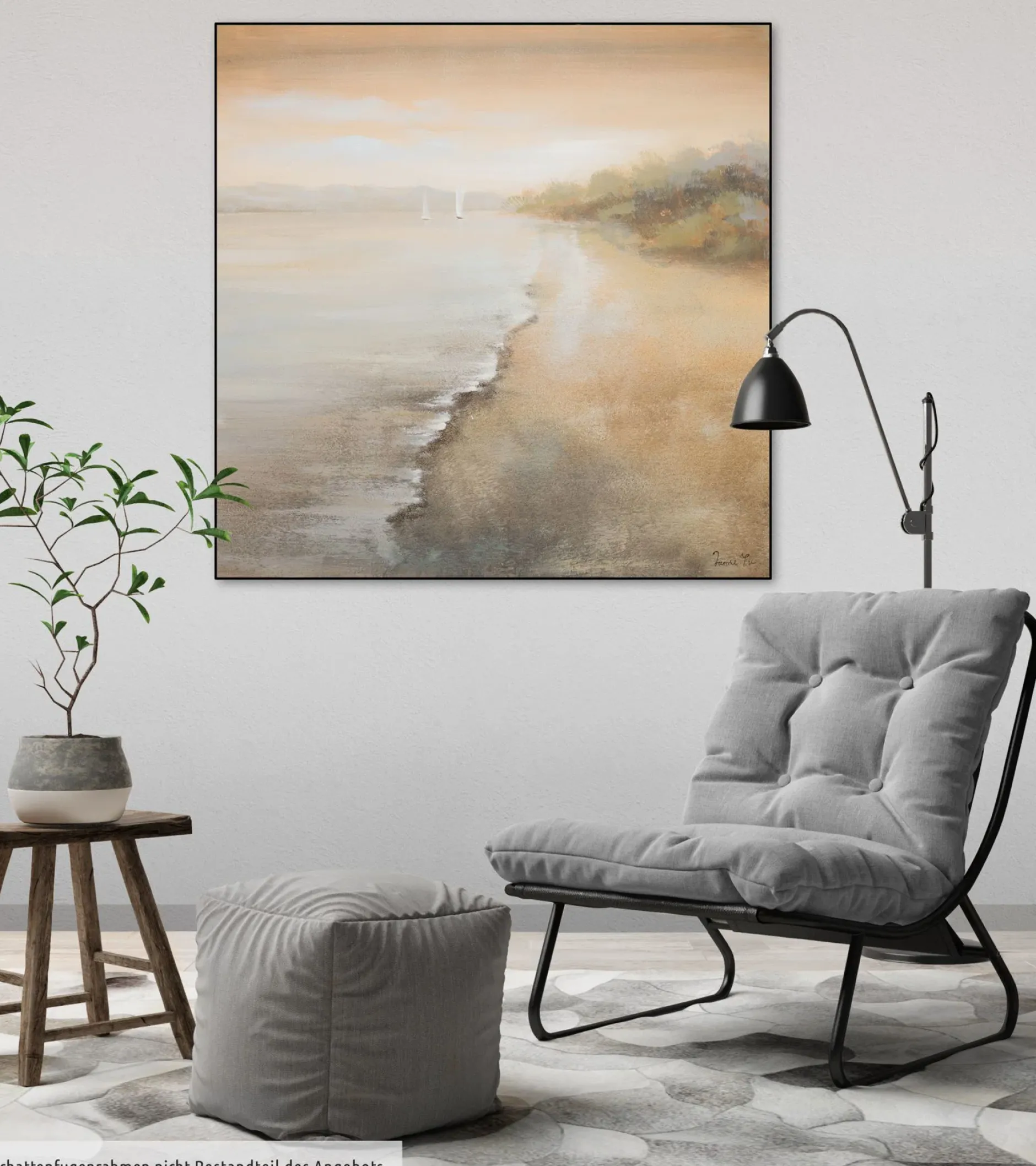Handgemaltes Gemälde 'Paradise in front of us' 80x80cm | inkl. Echtheitszertifikat