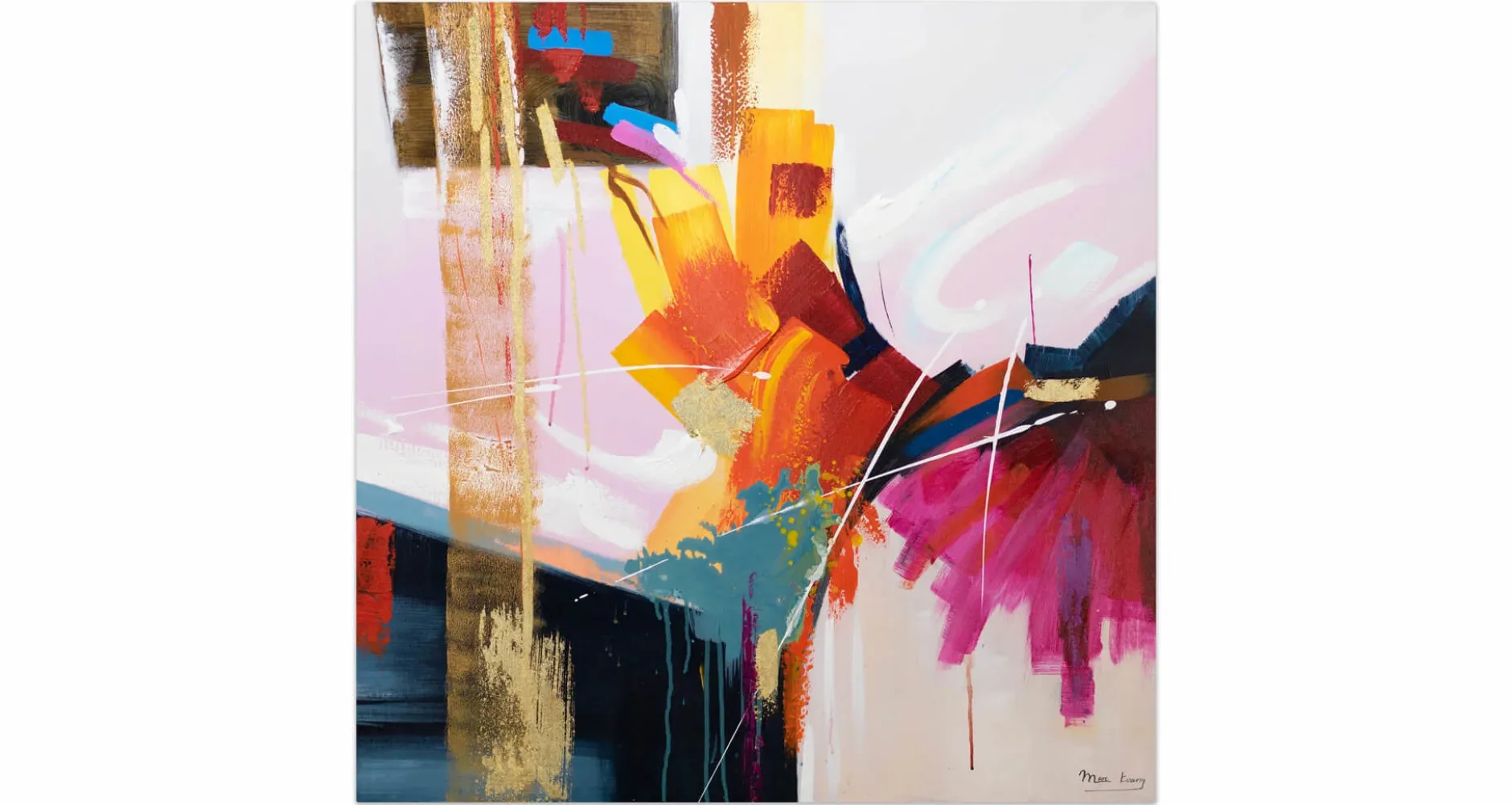 Handgemaltes Gemälde 'Passion der Farben' 80x80cm | inkl. Echtheitszertifikat