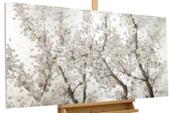 Handgemaltes Gemälde 'Pearls in Bloom' 120x60cm | inkl. Echtheitszertifikat