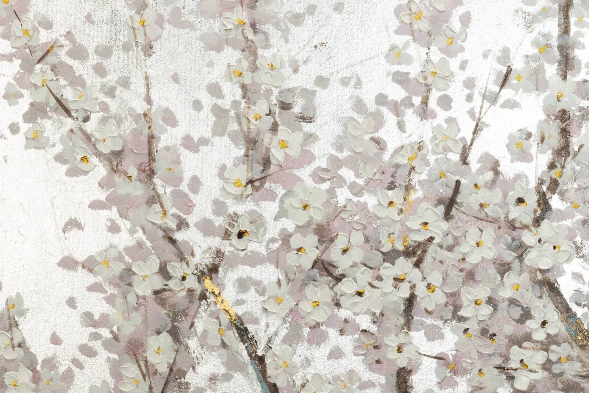 Handgemaltes Gemälde 'Pearls in Bloom' 120x60cm | inkl. Echtheitszertifikat