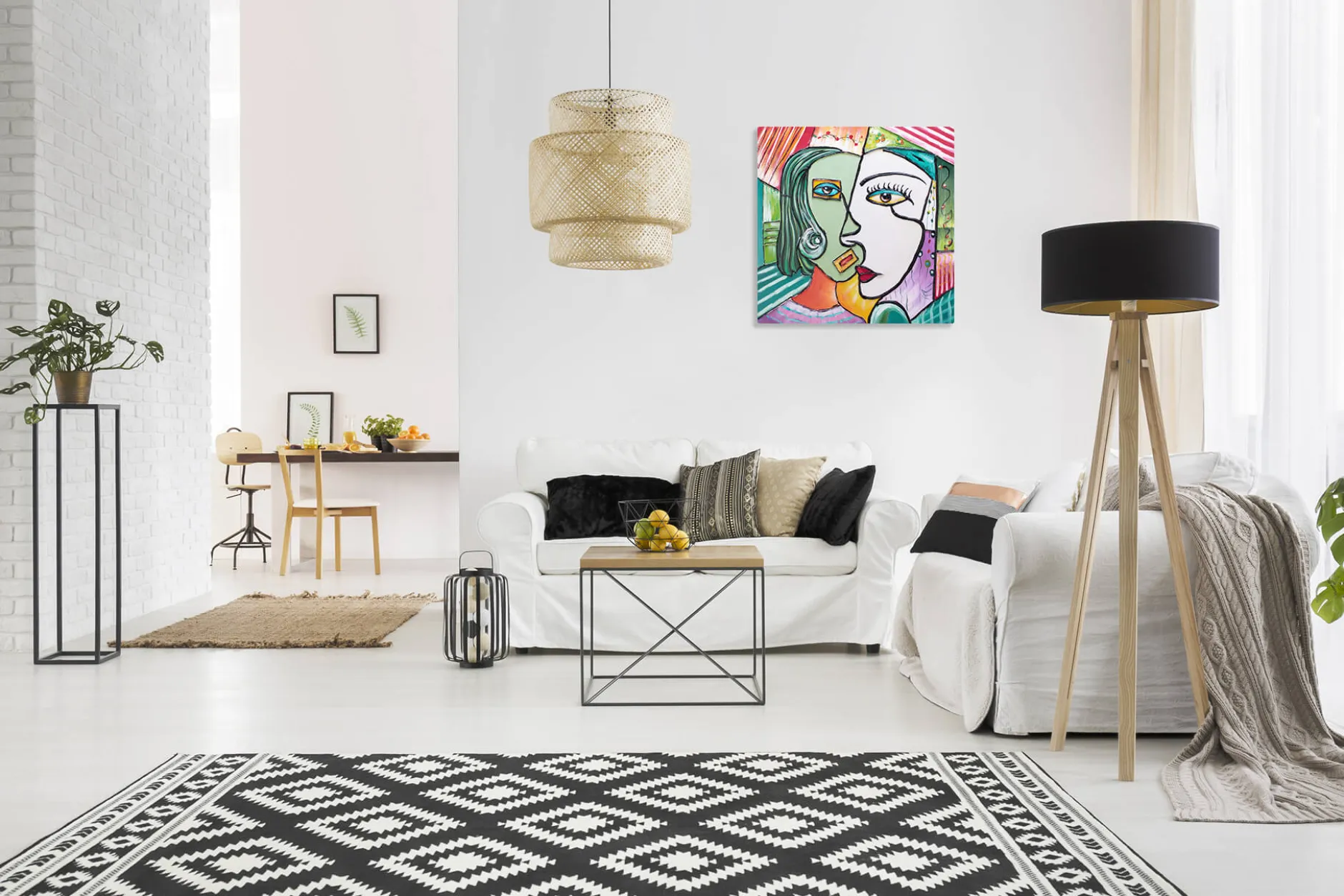 Handgemaltes Gemälde 'Perfect Completement' 80x80cm | inkl. Echtheitszertifikat