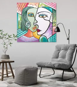 Handgemaltes Gemälde 'Perfect Completement' 80x80cm | inkl. Echtheitszertifikat