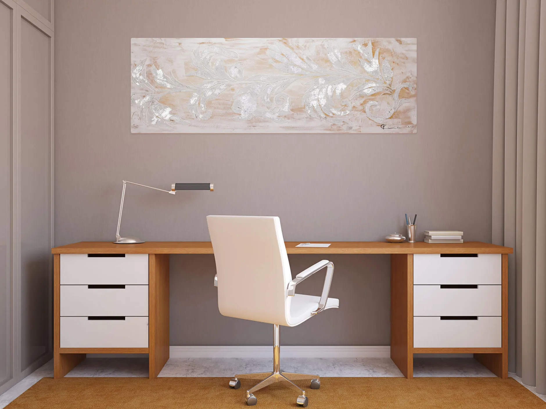 Handgemaltes Gemälde 'Perlentanz' 150x50cm | inkl. Echtheitszertifikat