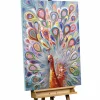 Handgemaltes Gemälde 'Pfau en Couleur' 70x100cm | inkl. Echtheitszertifikat