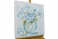 Handgemaltes Gemälde 'Poesie und Blumen' 60x60cm | inkl. Echtheitszertifikat