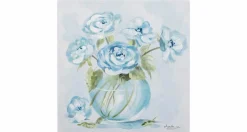 Handgemaltes Gemälde 'Poesie und Blumen' 60x60cm | inkl. Echtheitszertifikat
