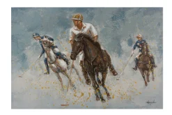 Handgemaltes Gemälde 'Polo Game' 90x60cm | inkl. Echtheitszertifikat