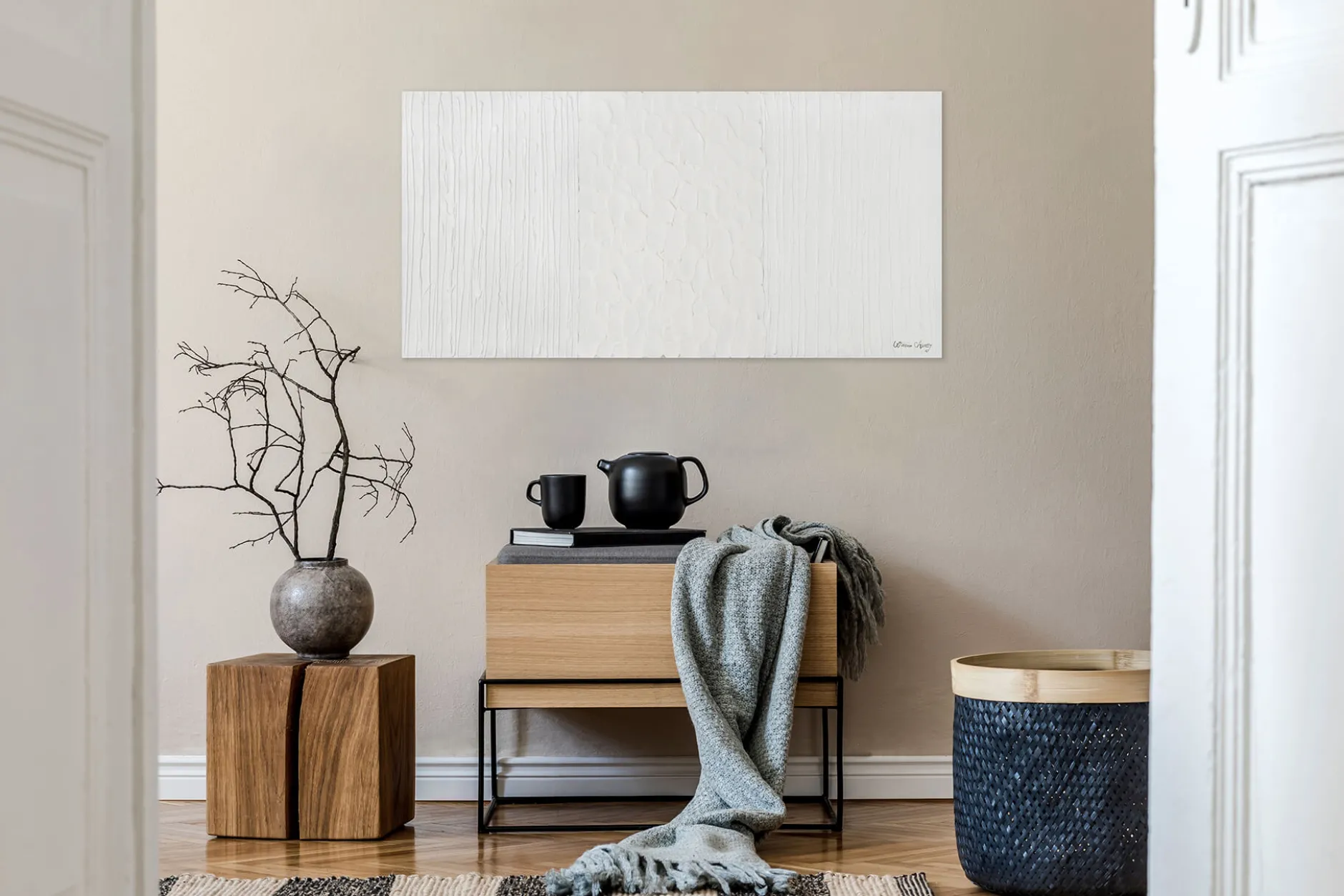 Handgemaltes Gemälde 'Porcelain Move' 120x60cm | inkl. Echtheitszertifikat