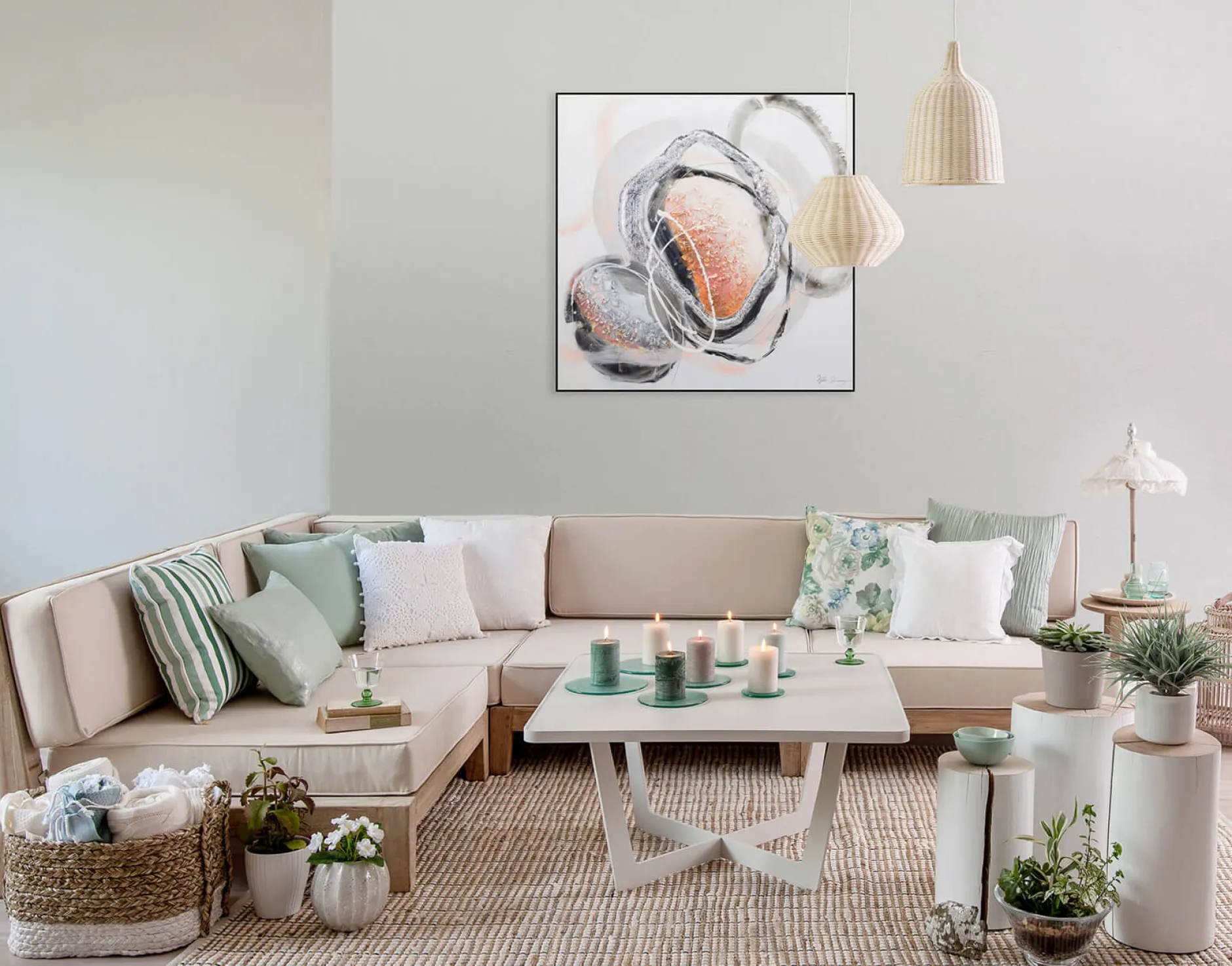 Handgemaltes Gemälde 'Portal in die Zukunft' 80x80cm | inkl. Echtheitszertifikat