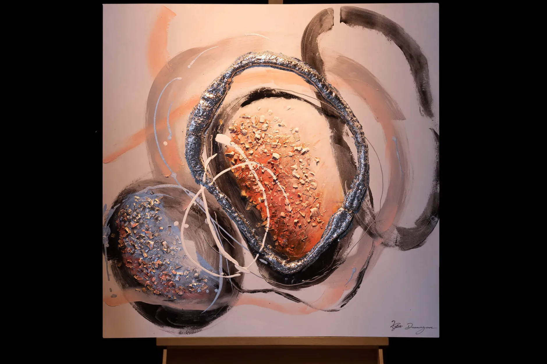 Handgemaltes Gemälde 'Portal in die Zukunft' 80x80cm | inkl. Echtheitszertifikat