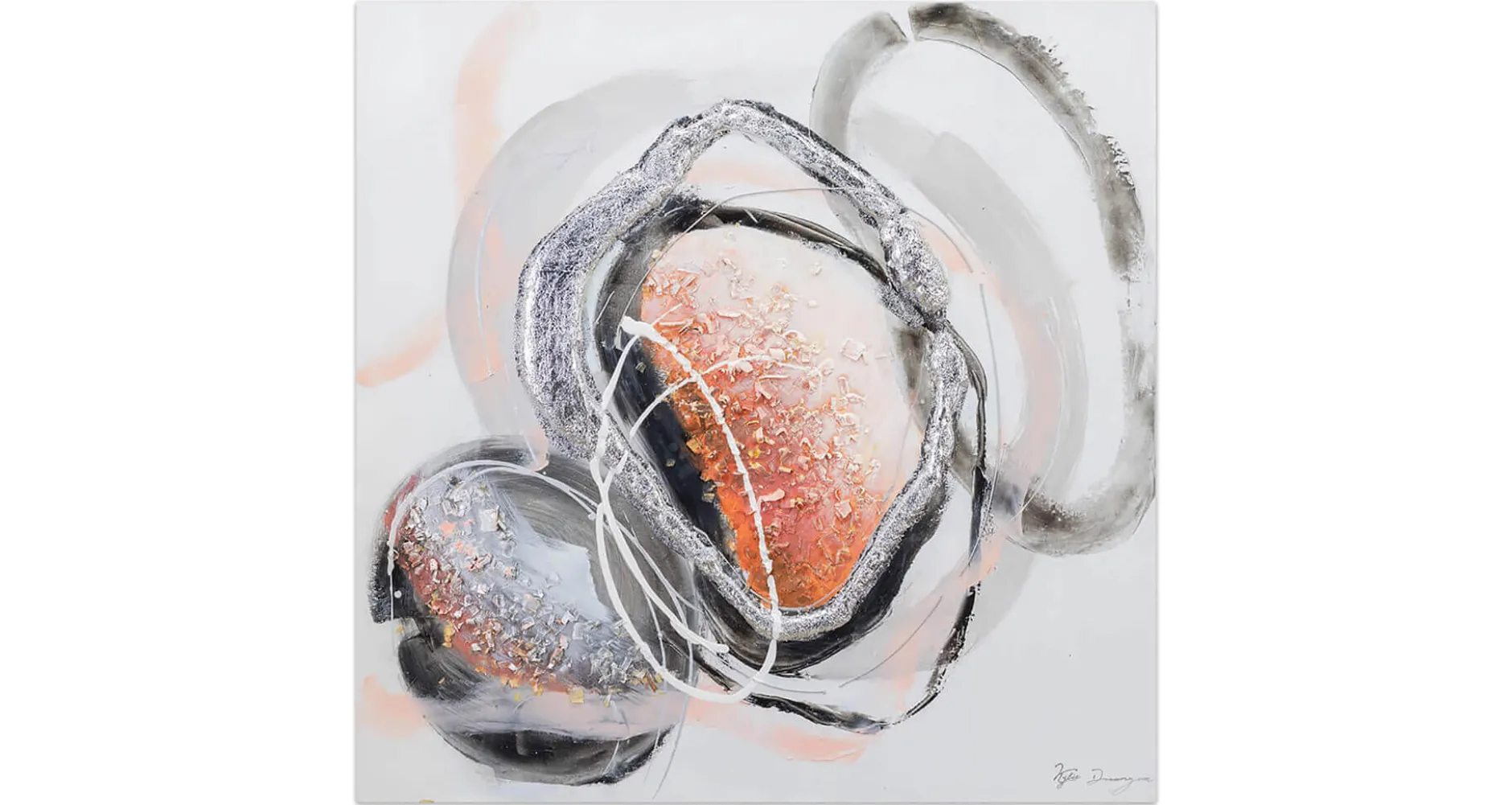 Handgemaltes Gemälde 'Portal in die Zukunft' 80x80cm | inkl. Echtheitszertifikat