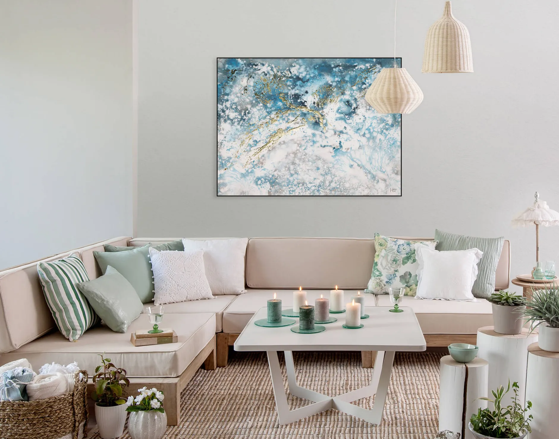 Handgemaltes Gemälde 'Poseidon's Treasure' 100x75cm | inkl. Echtheitszertifikat