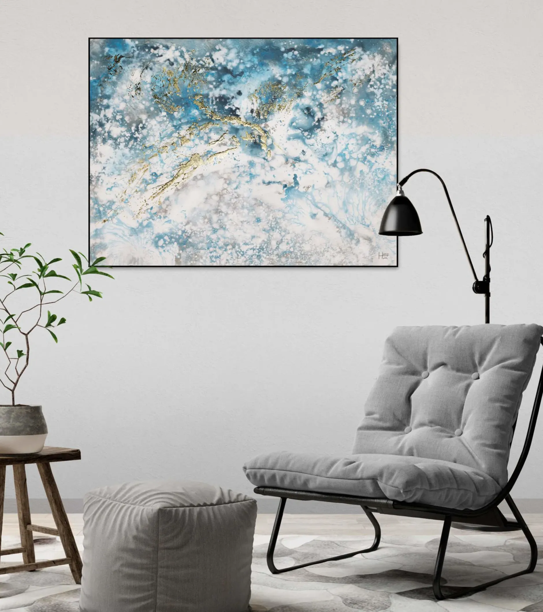 Handgemaltes Gemälde 'Poseidon's Treasure' 100x75cm | inkl. Echtheitszertifikat