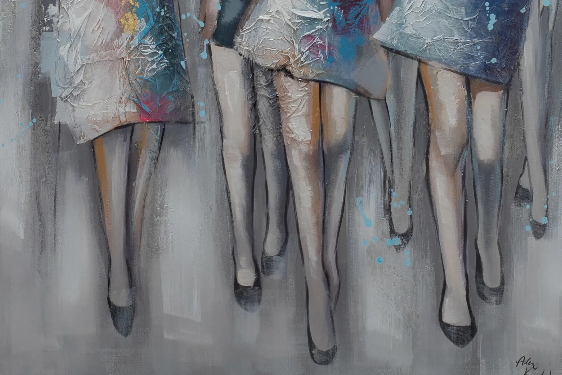 Handgemaltes Gemälde 'Power Walk' 75x100cm | inkl. Echtheitszertifikat