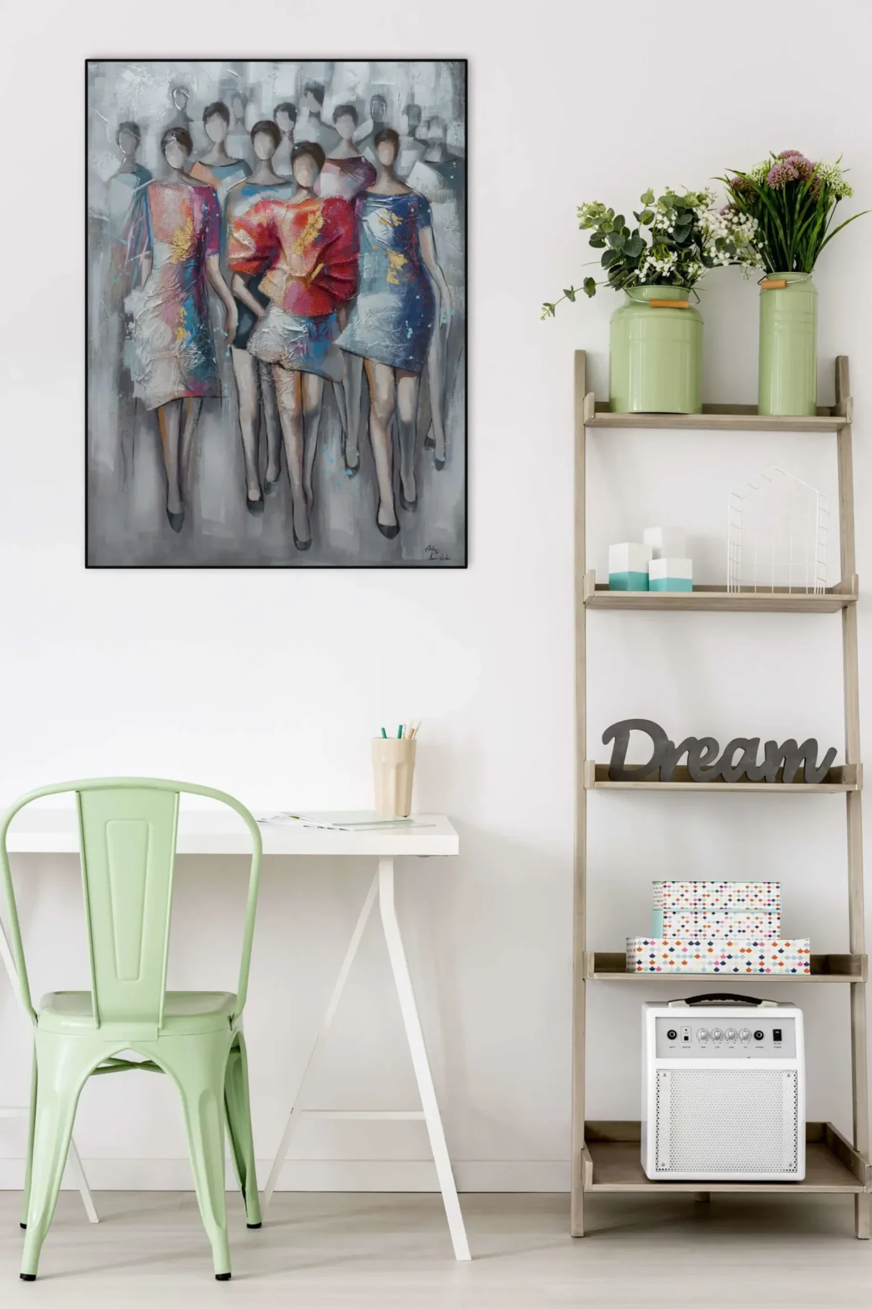 Handgemaltes Gemälde 'Power Walk' 75x100cm | inkl. Echtheitszertifikat