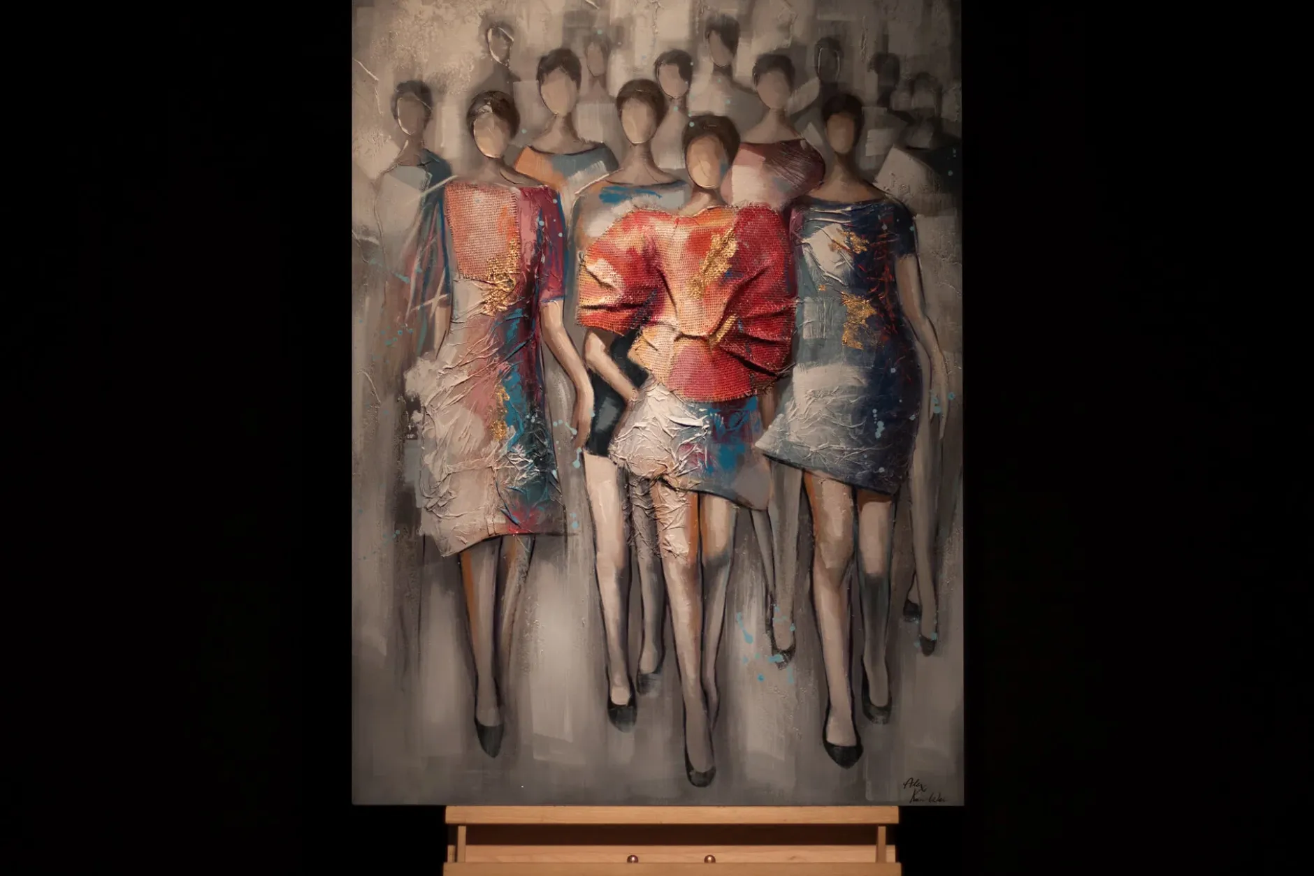 Handgemaltes Gemälde 'Power Walk' 75x100cm | inkl. Echtheitszertifikat