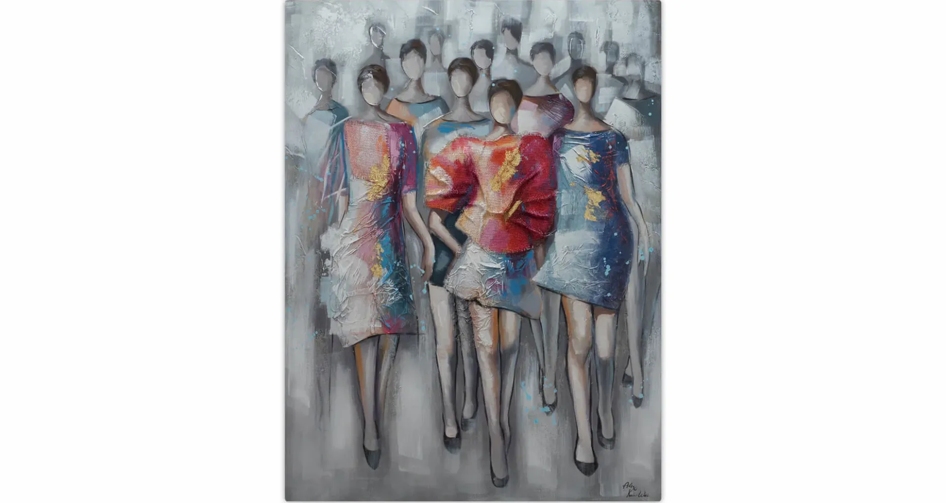 Handgemaltes Gemälde 'Power Walk' 75x100cm | inkl. Echtheitszertifikat