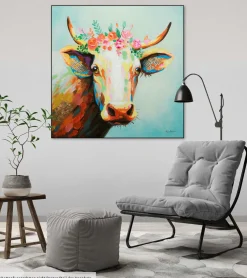 Handgemaltes Gemälde 'Prinzessin Lotta' 80x80cm | inkl. Echtheitszertifikat