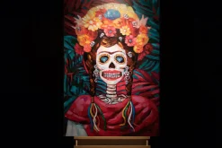 Handgemaltes Gemälde 'Prinzessin aus Mexiko' 70x100cm | inkl. Echtheitszertifikat