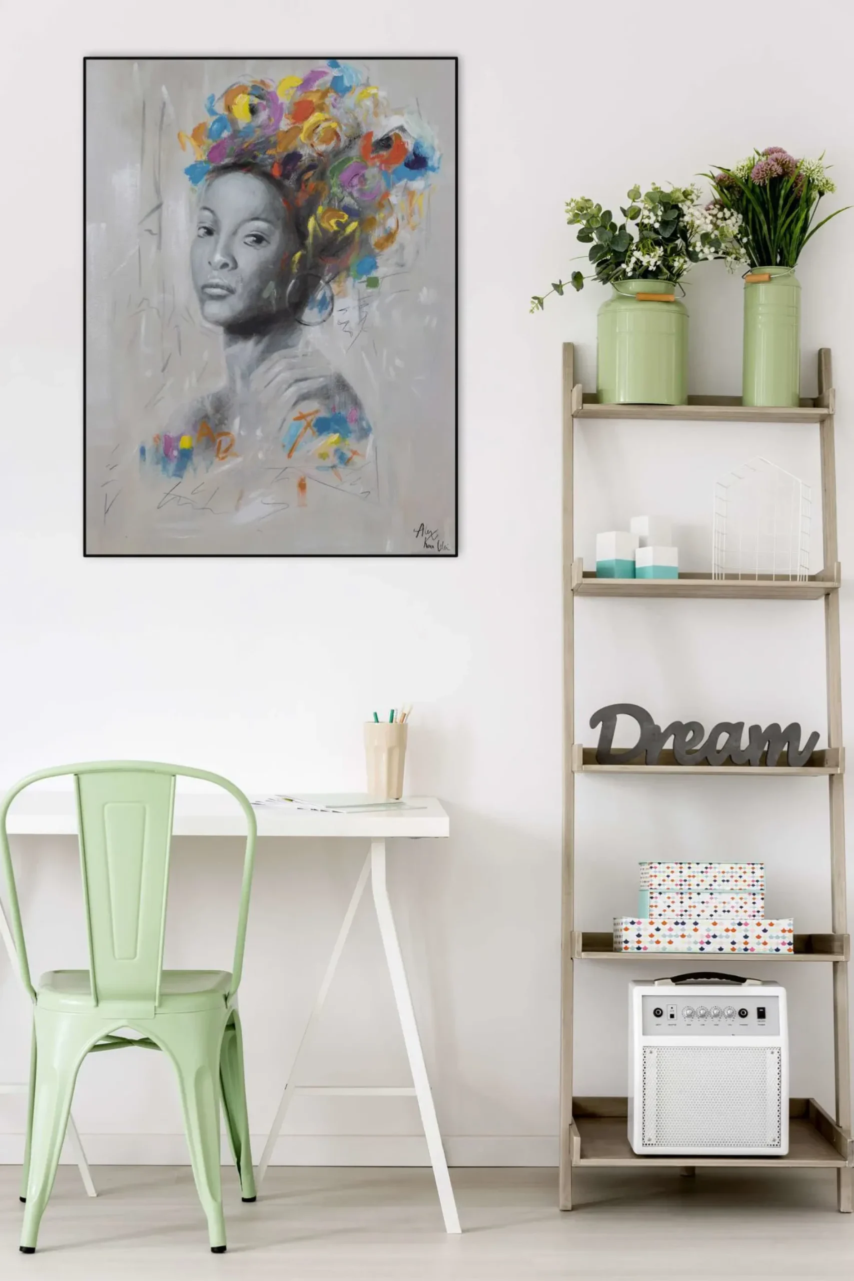 Handgemaltes Gemälde 'Proud Look' 75x100cm | inkl. Echtheitszertifikat