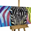 Handgemaltes Gemälde 'Psychedelic Zebra' 150x50cm | inkl. Echtheitszertifikat
