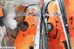 Handgemaltes Gemälde 'Quartett der Geigen' 120x80cm | inkl. Echtheitszertifikat