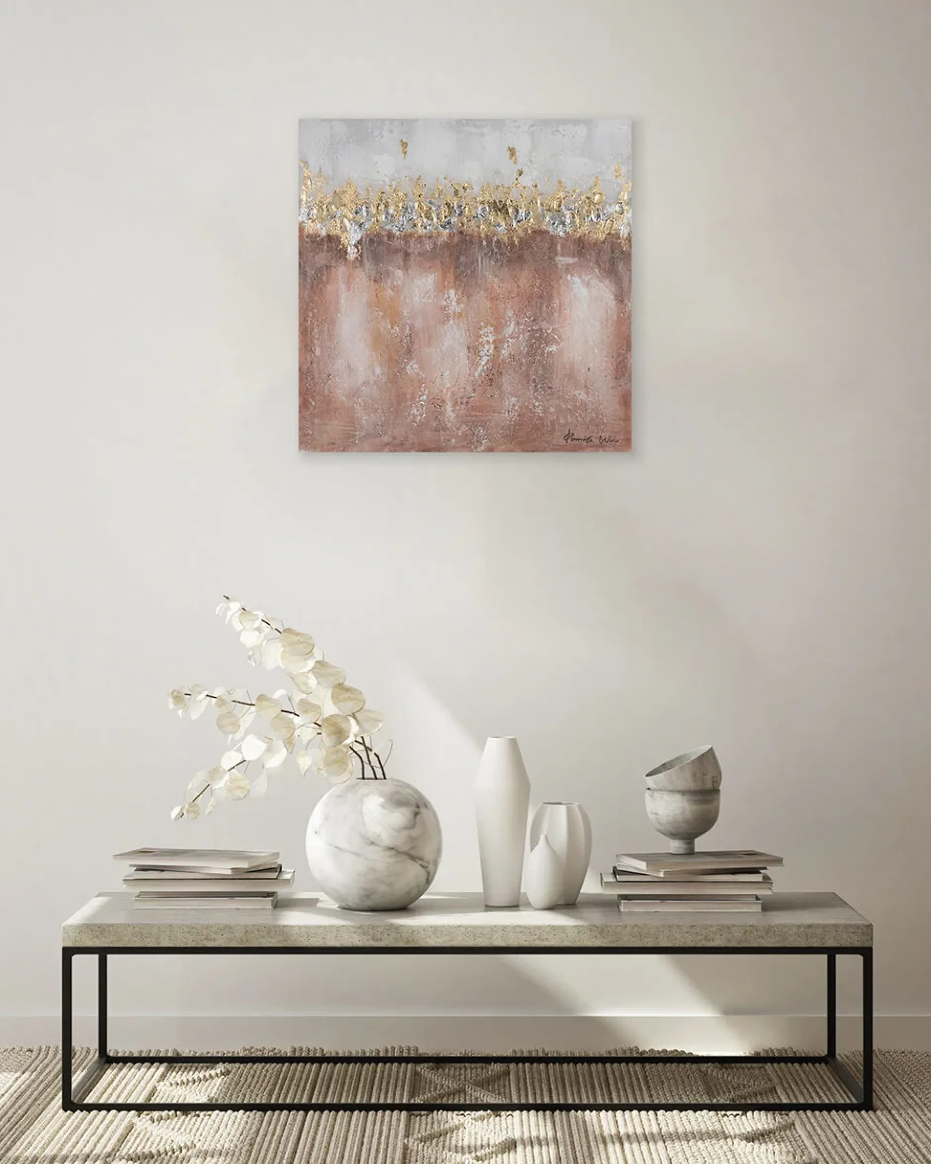Handgemaltes Gemälde 'Quartzscape' 60x60cm | inkl. Echtheitszertifikat