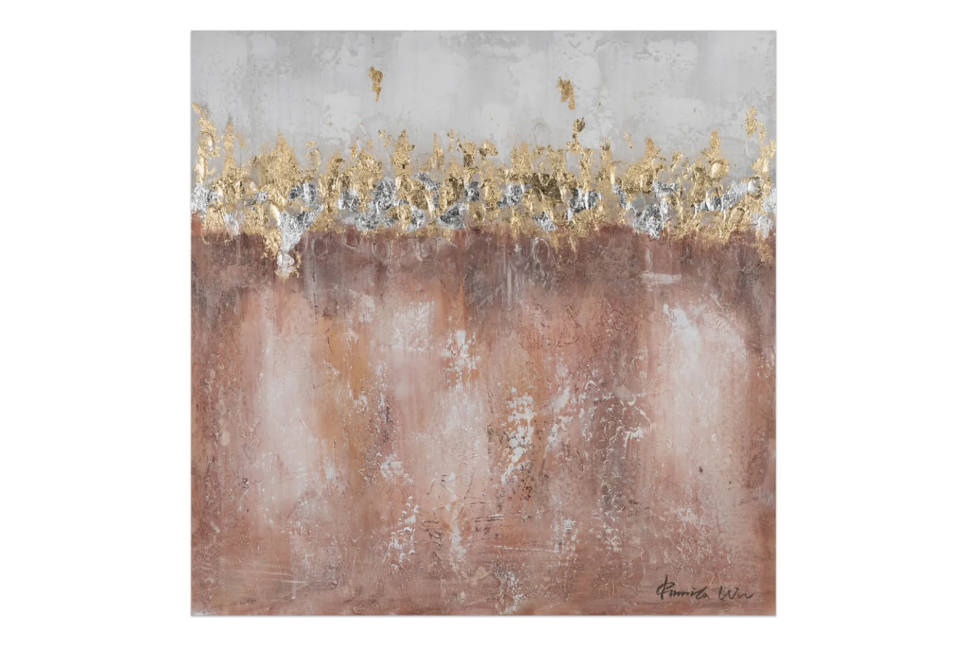 Handgemaltes Gemälde 'Quartzscape' 60x60cm | inkl. Echtheitszertifikat
