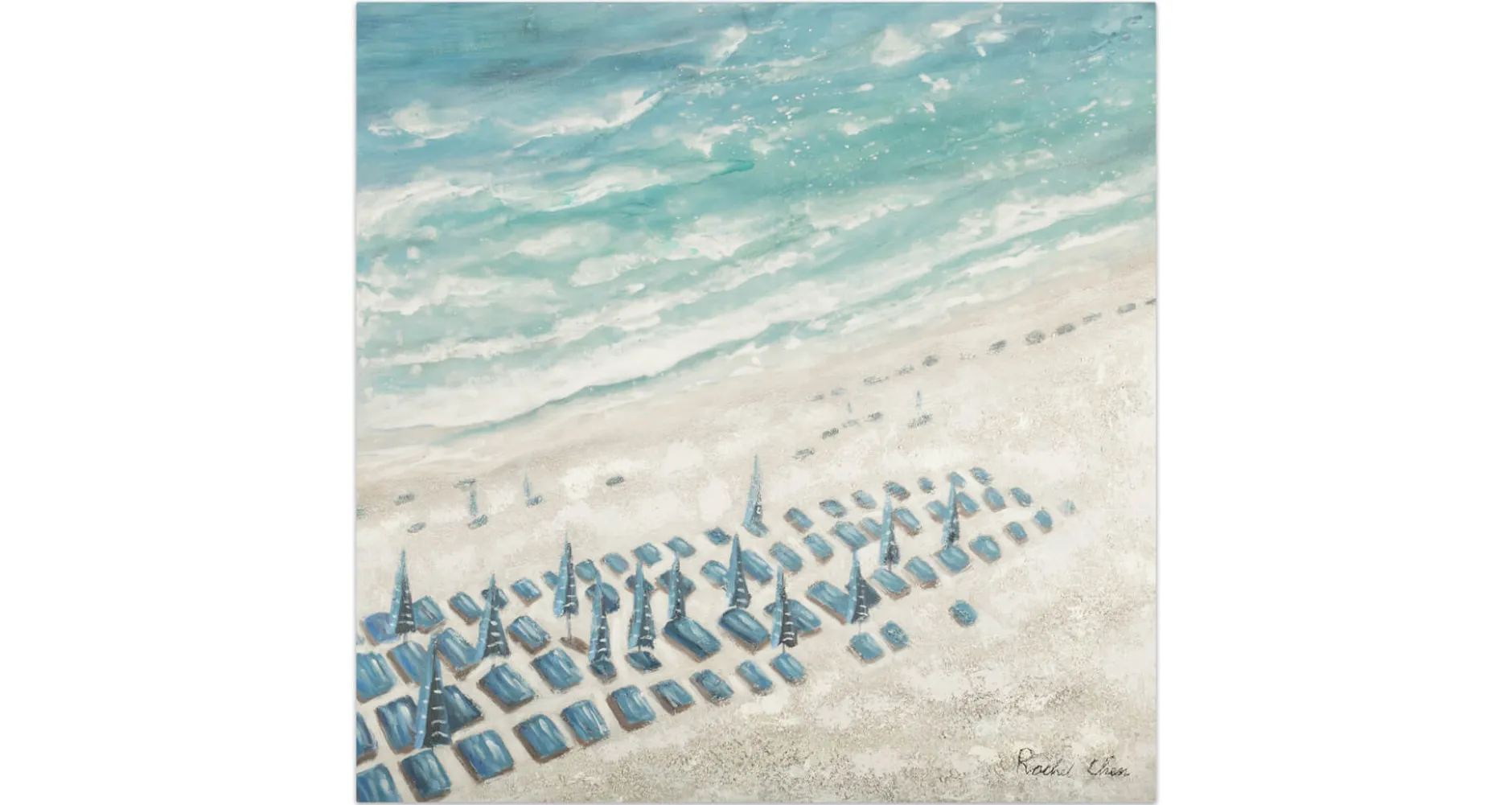 Handgemaltes Gemälde 'Reise ans Meer' 80x80cm | inkl. Echtheitszertifikat