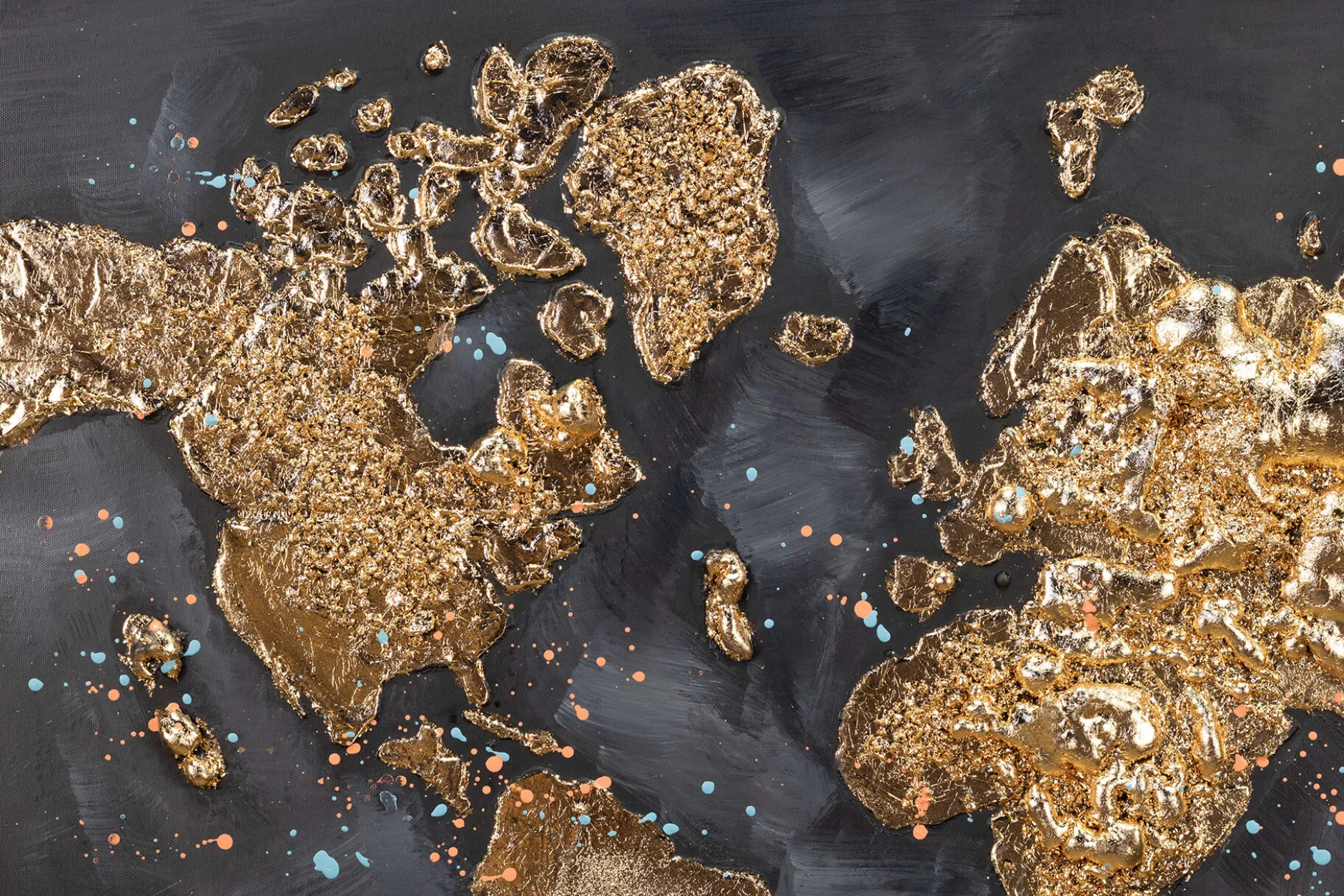 Handgemaltes Gemälde 'Reise um die Welt' 100x75cm | inkl. Echtheitszertifikat