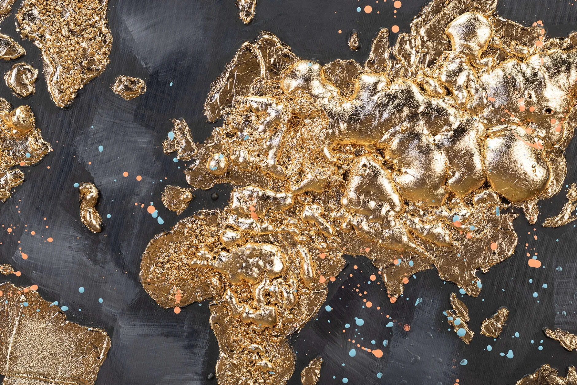 Handgemaltes Gemälde 'Reise um die Welt' 100x75cm | inkl. Echtheitszertifikat