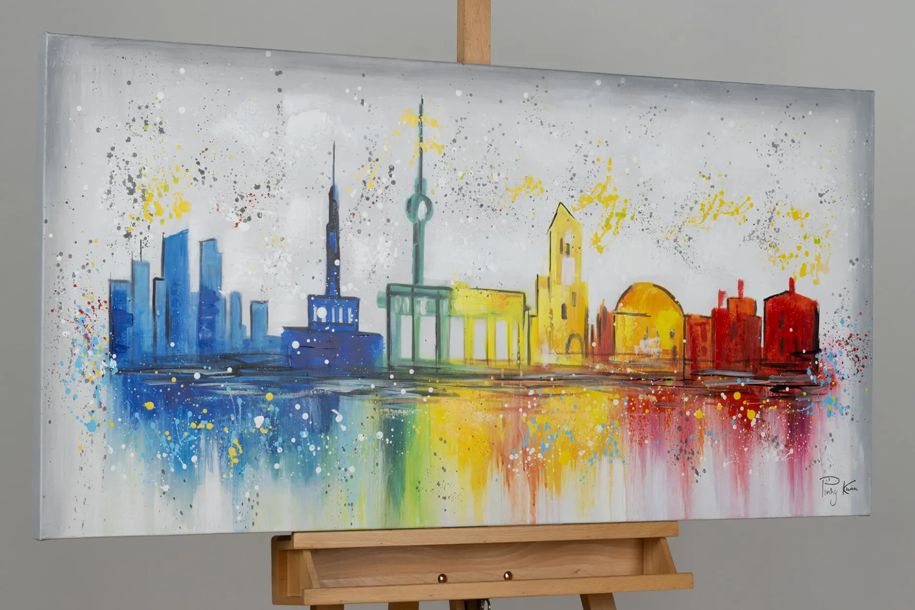 Handgemaltes Gemälde 'Reunited Capital' 120x60cm | inkl. Echtheitszertifikat