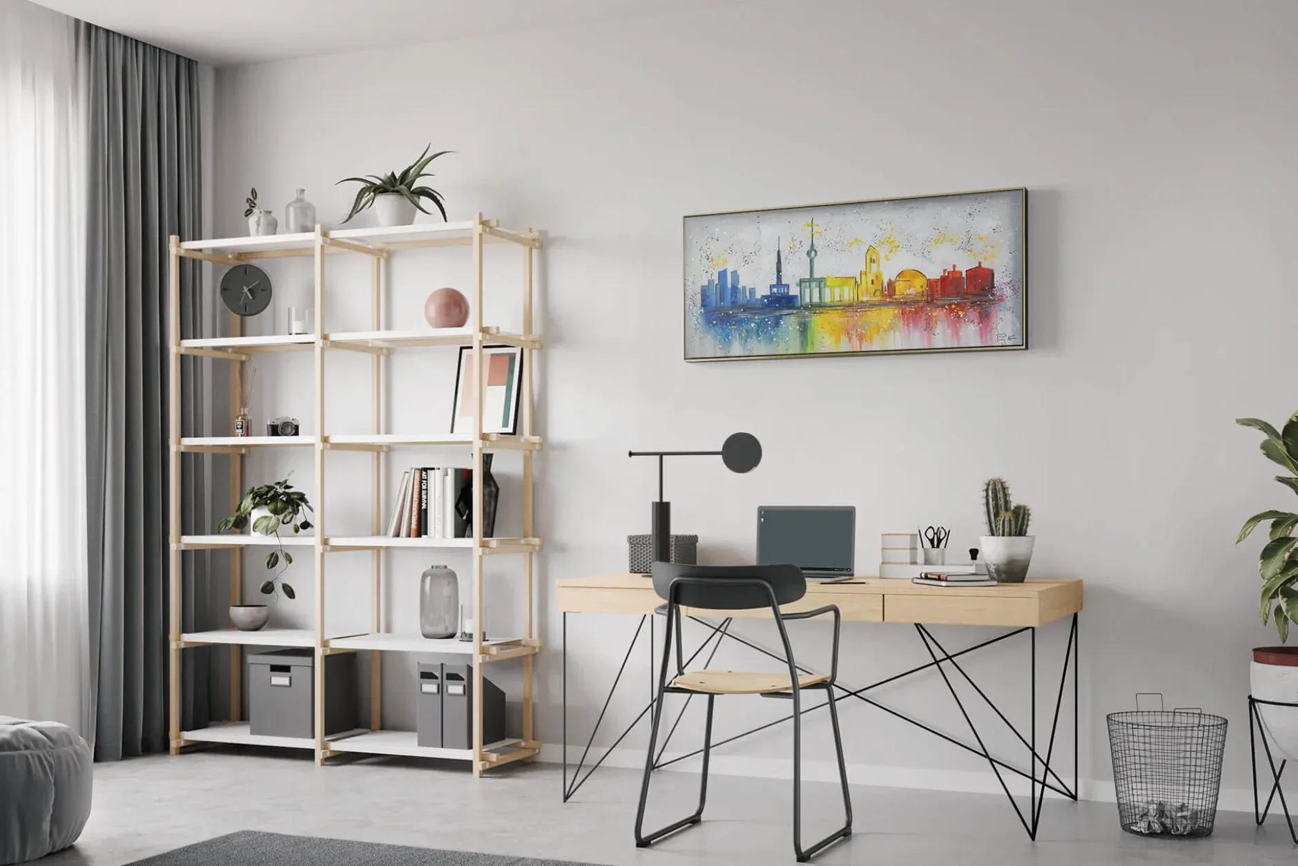 Handgemaltes Gemälde 'Reunited Capital' 120x60cm | inkl. Echtheitszertifikat