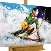 Handgemaltes Gemälde 'Ride in the Snow' 90x60cm | inkl. Echtheitszertifikat